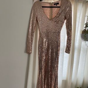 Lulus gold shimmer dress